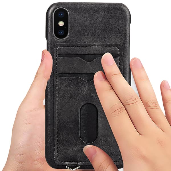 iPhone XS Max - Effektfullt Praktiskt Skal med Kortfack