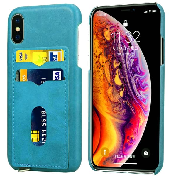 Kraftfullt Robust Skal med Kortfack - iPhone XS MAX Grön