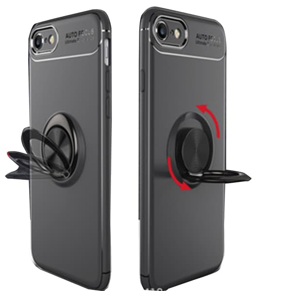 iPhone 7 - Kraftfullt Robust Skal med Ringhållare (Auto Focus)