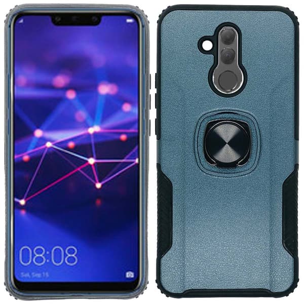 Effektfullt Praktiskt Skal med Ringhållare - Huawei Mate 20 Lite Petrol
