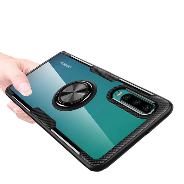 Huawei P30 - Smidigt Skal med Ringhållare