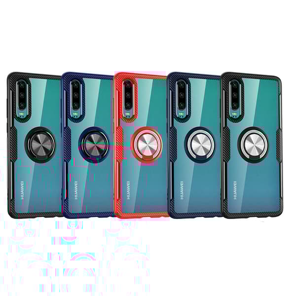 Huawei P30 - Smidigt Skal med Ringhållare