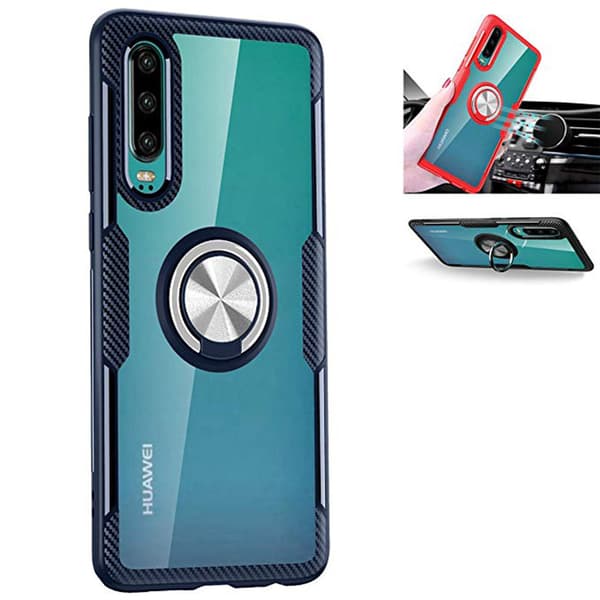 Huawei P30 - Smidigt Skal med Ringhållare