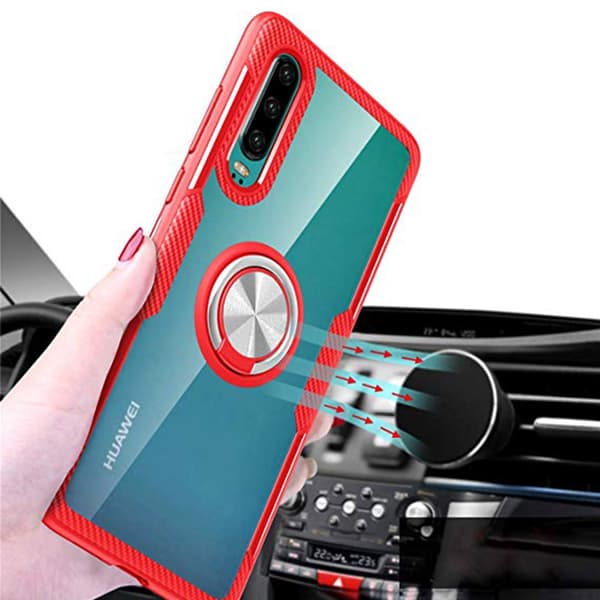 Huawei P30 - Smidigt Skal med Ringhållare