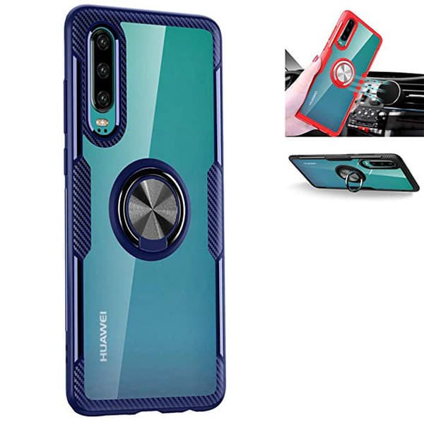 Huawei P30 - Smidigt Skal med Ringhållare