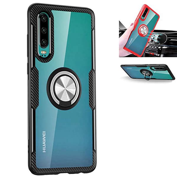 Huawei P30 - Smidigt Skal med Ringhållare