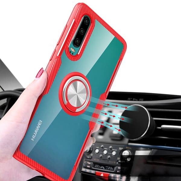 Huawei P30 - Smidigt Skal med Ringhållare