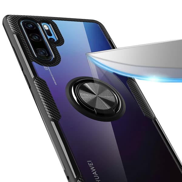 Praktiskt Stilsäkert LEMAN Skal med Ringhållare - Huawei P30 Pro