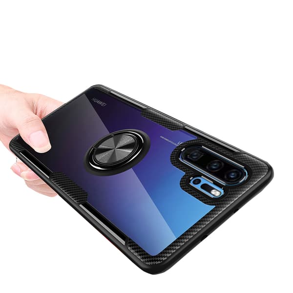 Praktiskt Stilsäkert LEMAN Skal med Ringhållare - Huawei P30 Pro