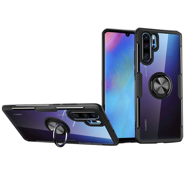 Praktiskt Stilsäkert LEMAN Skal med Ringhållare - Huawei P30 Pro