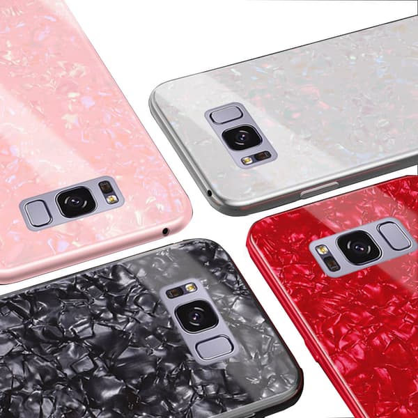 Samsung Galaxy S8+ - Stilsäkert Smidigt Skal i Marmor Design