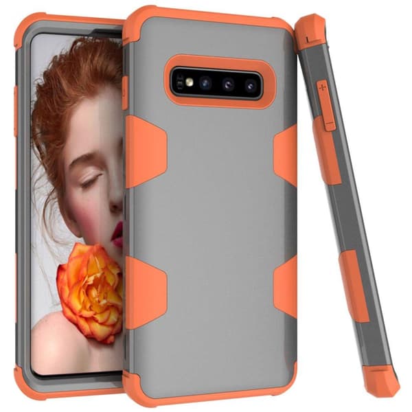 Samsung Galaxy S10E - Kraftfullt Stötdämpande Skal Grå/Orange