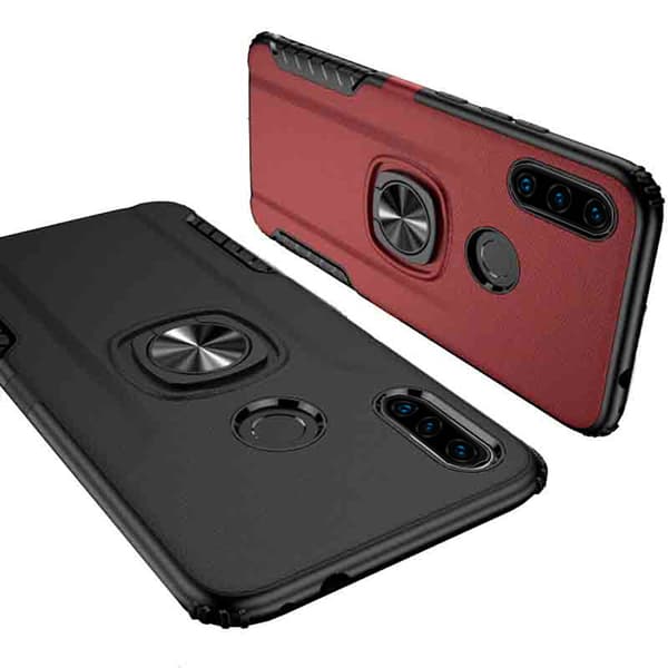 Stötdämpande Smidigt Skal med Ringhållare - Huawei P30 Lite