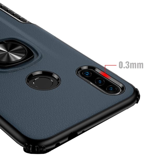 Stötdämpande Smidigt Skal med Ringhållare - Huawei P30 Lite