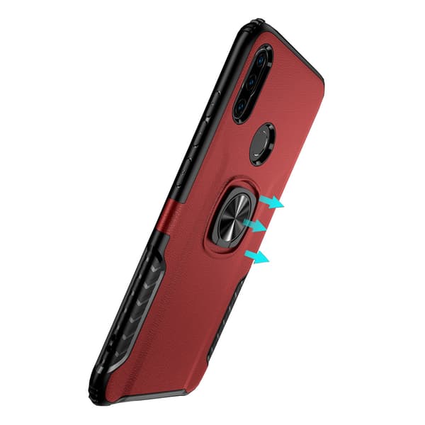 Stötdämpande Smidigt Skal med Ringhållare - Huawei P30 Lite