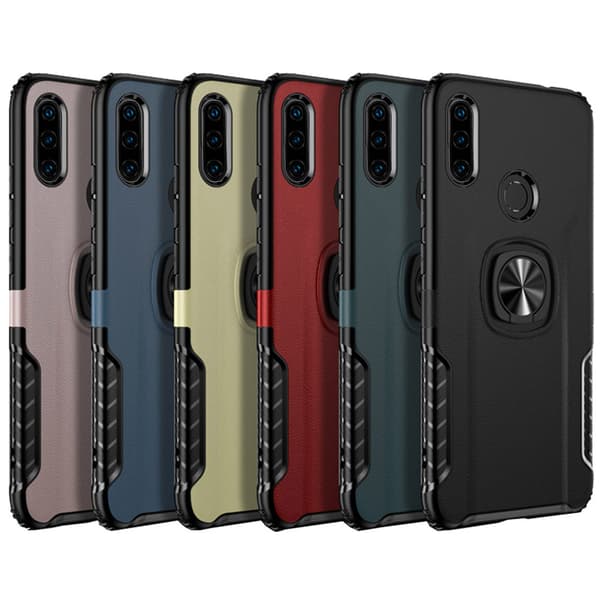 Huawei P30 Lite - Stilsäkert Robust Skal med Ringhållare LEMAN