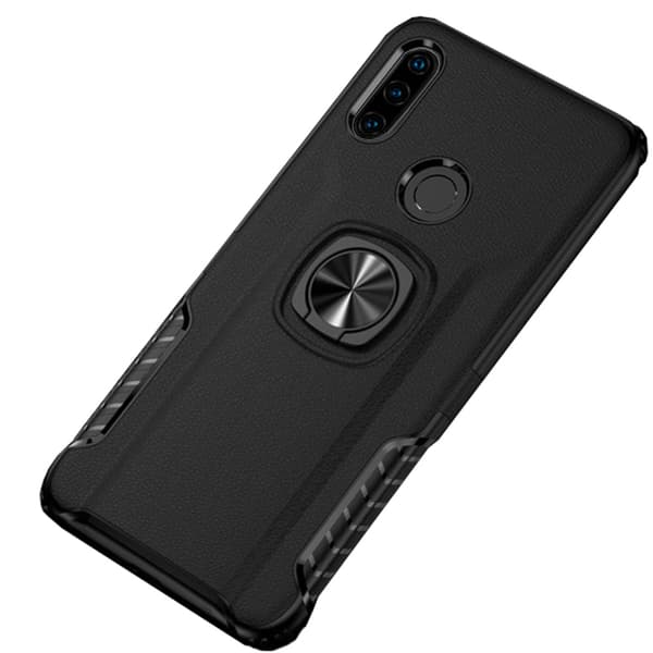Huawei P30 Lite - Stilsäkert Robust Skal med Ringhållare LEMAN
