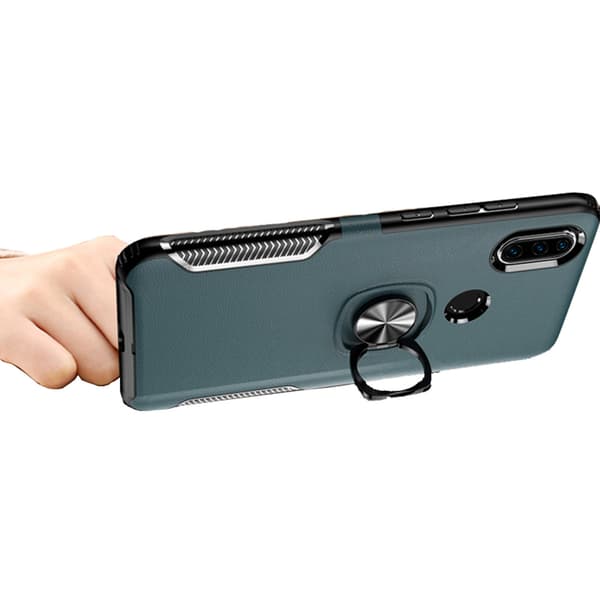 Huawei P30 Lite - Stilsäkert Robust Skal med Ringhållare LEMAN