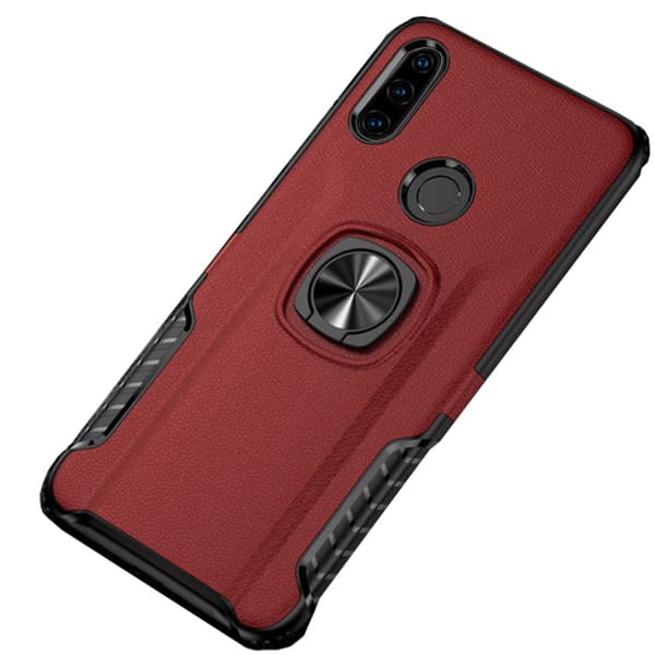 Huawei P30 Lite - Stilsäkert Robust Skal med Ringhållare LEMAN