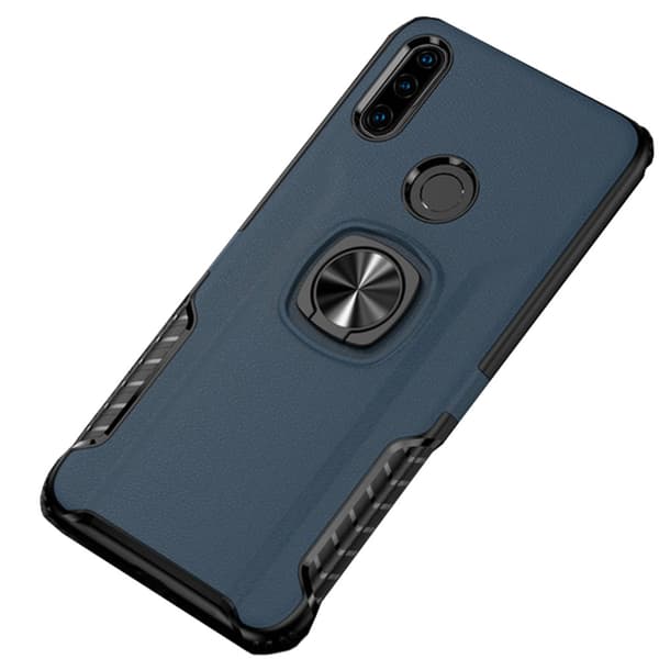 Huawei P30 Lite - Stilsäkert Robust Skal med Ringhållare LEMAN