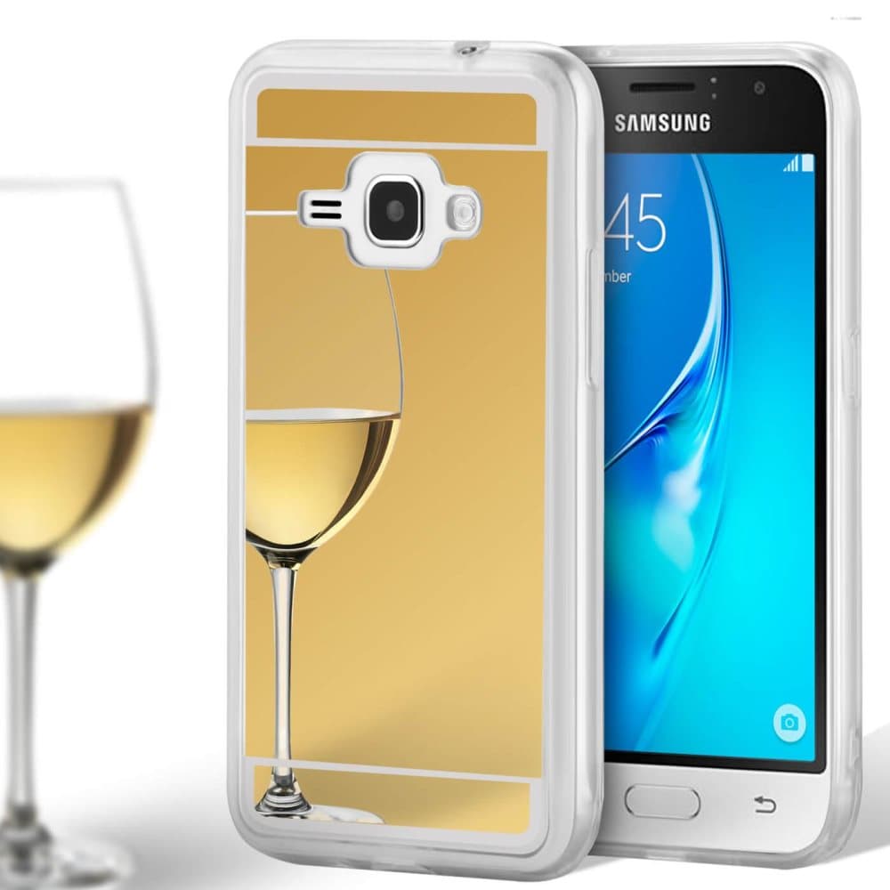 TPU-peilikuori Samsung Galaxy J1 (2016) -kiiltävälle silikonipuhelimelle