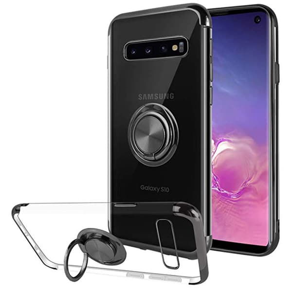 Stilsäkert Effektfullt Skal Ringhållare - Samsung Galaxy S10E Svart Svart