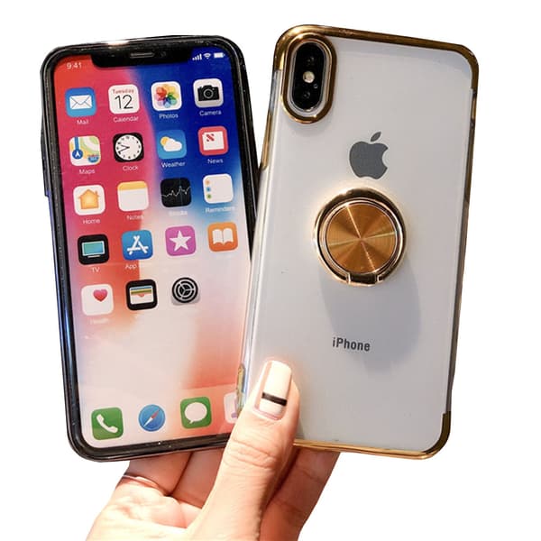Exklusivt Silikonskal med Ringhållare - iPhone XS MAX