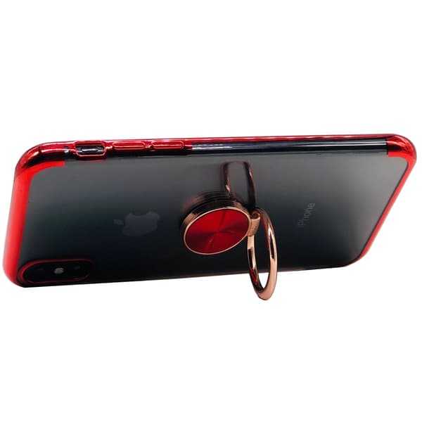 Exklusivt Silikonskal med Ringhållare - iPhone XS MAX