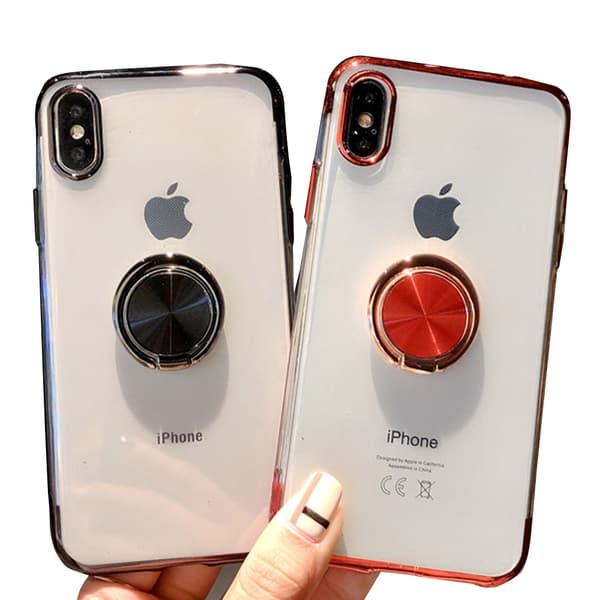 Exklusivt Silikonskal med Ringhållare - iPhone XS MAX