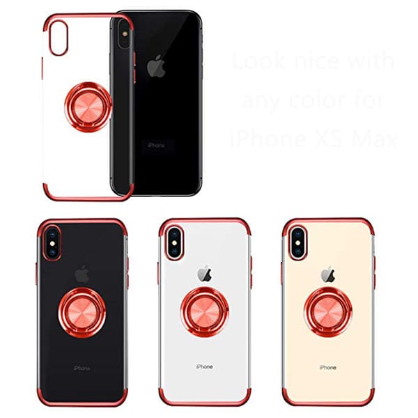 Exklusivt Silikonskal med Ringhållare (Floveme) - iPhone X/XS