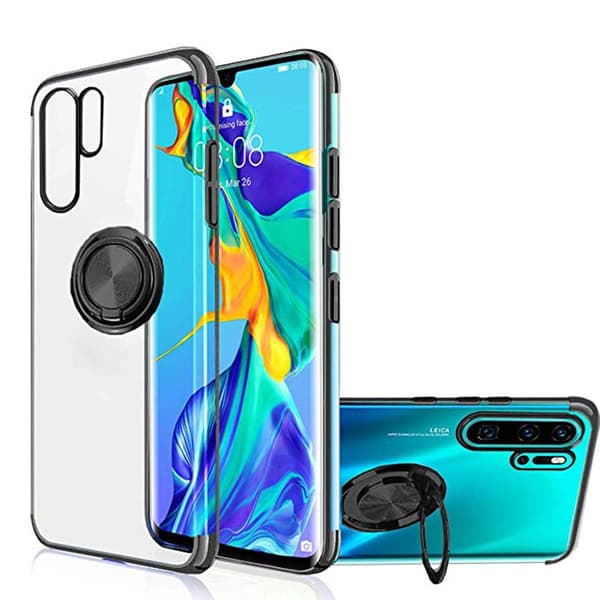 Huawei P30 Pro - Skal med Ringhållare (FLOVEME) Svart Svart