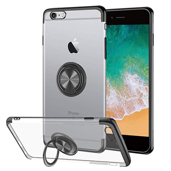iPhone 6/6S - Praktiskt Silikonskal med Ringhållare (FLOVEME)