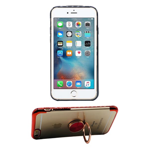 iPhone 6/6S - Praktiskt Silikonskal med Ringhållare (FLOVEME)
