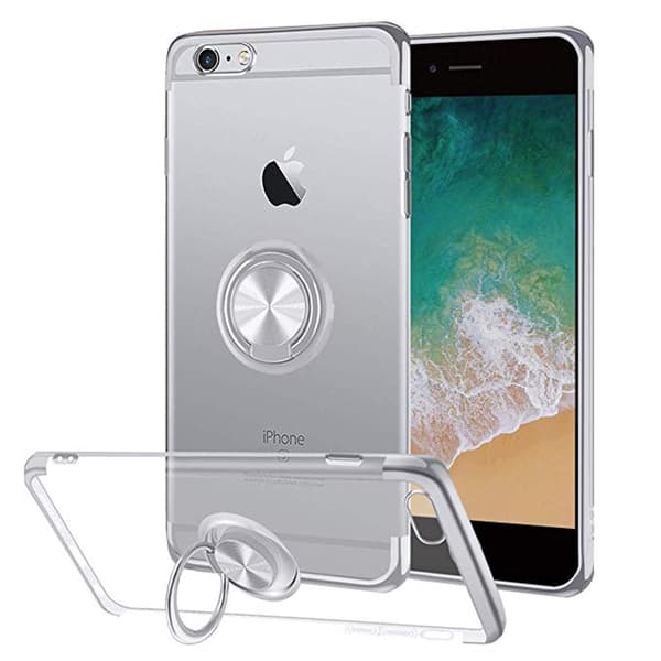 iPhone 6/6S - Praktiskt Silikonskal med Ringhållare (FLOVEME)