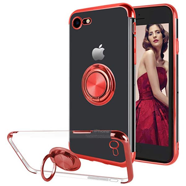 Praktiskt Silikonskal med Ringh�llare - iPhone 7