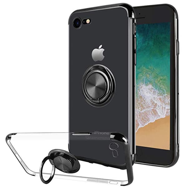 Praktiskt Silikonskal med Ringh�llare - iPhone 7