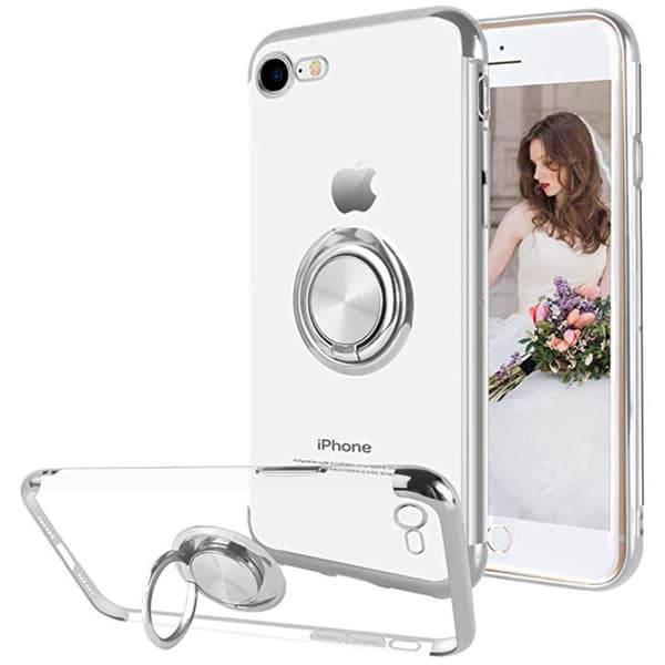 Praktiskt Silikonskal med Ringh�llare - iPhone 7
