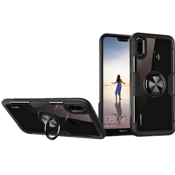 Skyddande Skal med Ringhållare - Huawei P30 Lite