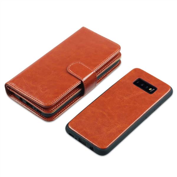 Plånboksfodral 9-Kort - Samsung Galaxy S10 Brun