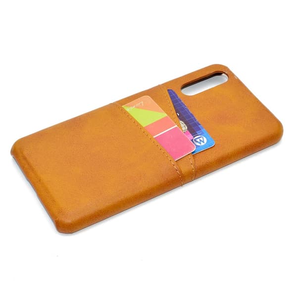 Robust Vintage Skal med Korth�llare - Samsung Galaxy A50 Ljusbrun