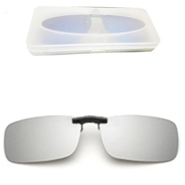 Effektfulla Clip-on Solglasögon Polarized Silver Silver