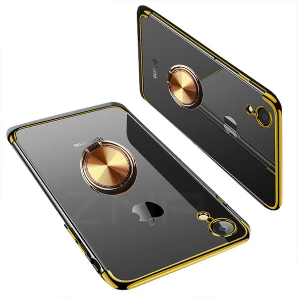 iPhone XR - Praktiskt Silikonskal med Ringhållare (FLOVEME)