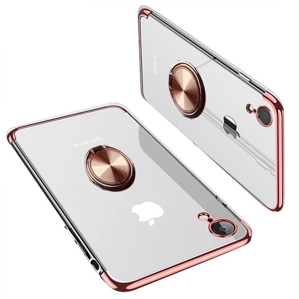 iPhone XR - Praktiskt Silikonskal med Ringhållare (FLOVEME)