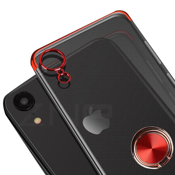 iPhone XR - Praktiskt Silikonskal med Ringhållare (FLOVEME)