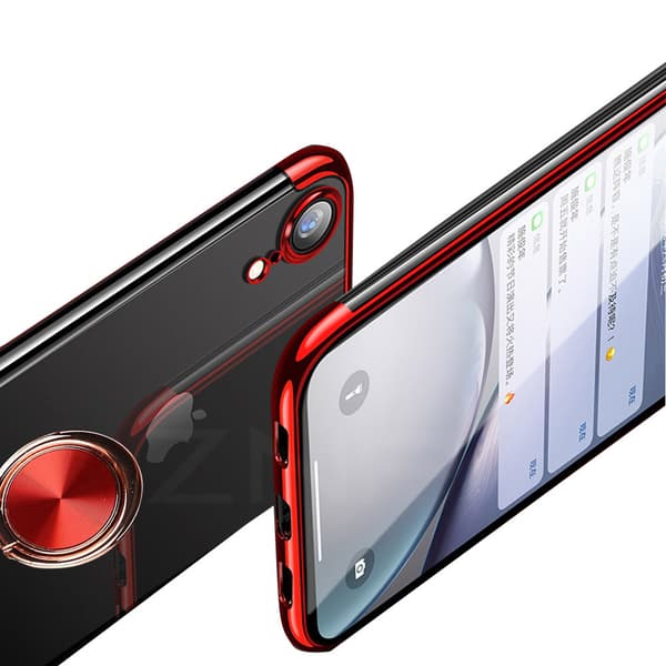 iPhone XR - Praktiskt Silikonskal med Ringhållare (FLOVEME)