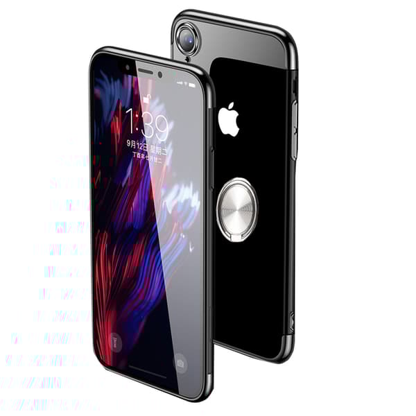 iPhone XR - Praktiskt Silikonskal med Ringhållare (FLOVEME)