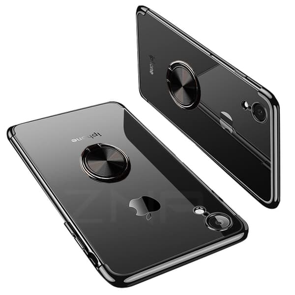 iPhone XR - Praktiskt Silikonskal med Ringhållare (FLOVEME)