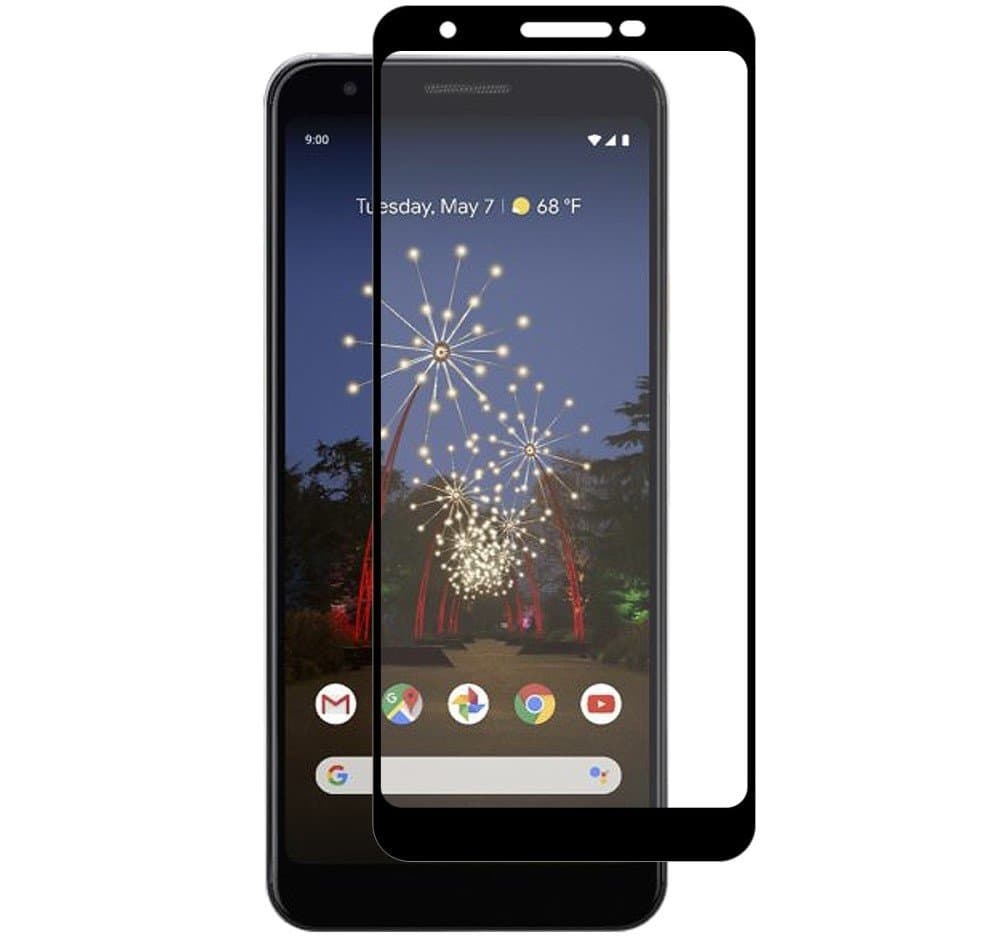 Google Pixel 3a Heltäckande 3D Härdat Glas Skärmskydd 0,2mm