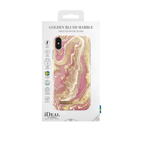 iDeal Of Sweden iPhone XS Max Case - Golden Blush Marble