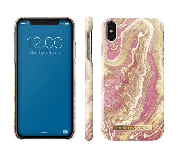 iDeal Of Sweden iPhone XS Max Case - Golden Blush Marble
